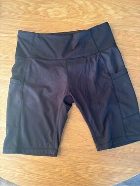 Baleaf Black High-Rise Bike Shorts with Side Pockets